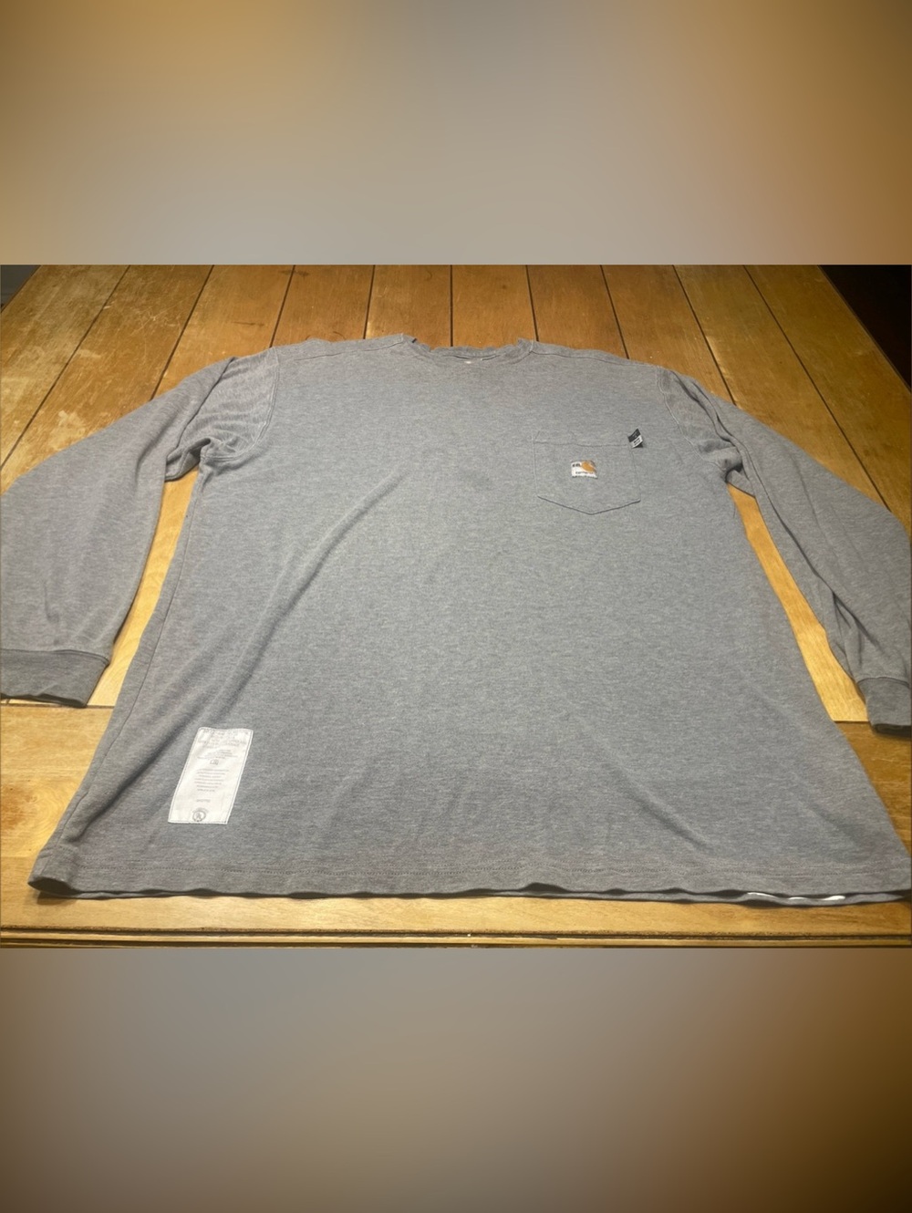 Carhartt FR Long Sleeve Crew Neck Shirt Size XL Color Gray CAT 2 NFPA 2112